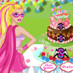play Super Barbie Birthday Cake