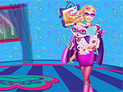 play Super Barbie Cat Care