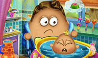 play Pou Baby Wash