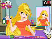 play Winx Club Stella Hair Salon