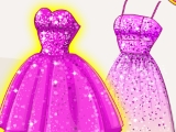 play Super Barbie'S Glittery Dresses