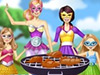 play Barbie Family Cooking Barbecued Wings