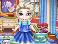 play Baby Elsa School Prep