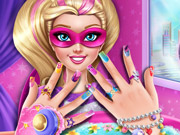 play Super Barbie Power Nails