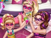play Super Barbie Pyjama Party
