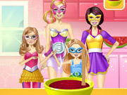 play Barbie Family Cooking Berry Pie