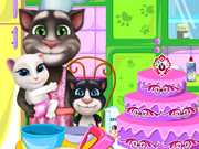 play Tom Family Cooking Cake