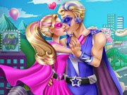 play Super Barbie Kissing