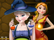 play Elsa And Anna Superpower Potions