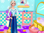 play Elsa Bathroom Cleaning