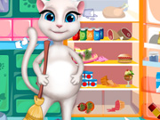 play Pregnant Angela Fridge Cleaning