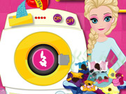 play Elsa Drying Clothes