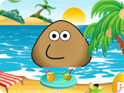 play Pou At The Beach