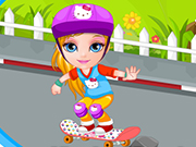 play Baby Barbie Skateboard Accident