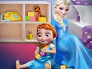 Elsa Playing With Baby Anna