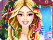 play Barbie Christmas Real Haircuts