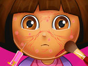 play Dora Face Infection