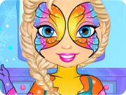 play Frozen Elsa Face And Body Art