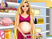 play Pregnant Rapunzel Food Shopping