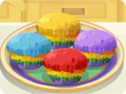 play Rainbow Cupcakes