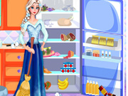 play Elsa Fridge Cleaning