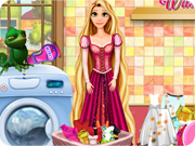 play Rapunzel Washing Clothes