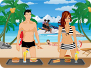 play Beach Serving Game