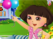 play Dora In Flower Garden Dress Up