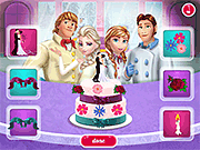 play Frozen Family Cooking Wedding Cake