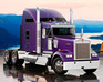 play Violet Kenworth Truck Jigsaw