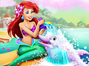 play Ariel Dolphin Wash