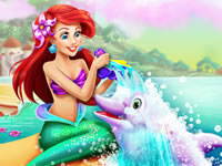 play Ariel Dolphin Wash