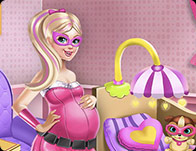 play Super Barbie Maternity Deco