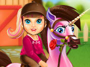play Baby Barbie Pony Caring