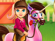 play Baby Barbie Pony Caring