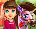 Baby Barbie Pony Caring