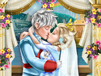 play Elsa Wedding Kiss