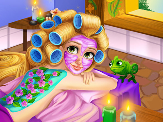 play Rapunzel Spa Day