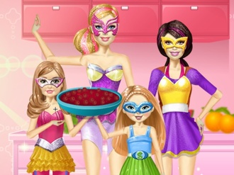 play Barbie Family Cooking Berry Pie