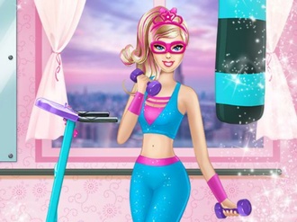 play Barbie Superhero Gym Workout