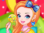 play Rainbow Girl With Lollipop