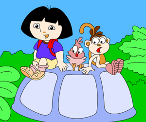 play Dora And Nature Coloring