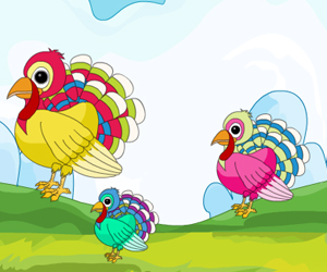 play Colorful Turkey Matching