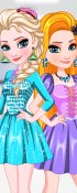 play Elsa And Rapunzel Matching Outfits