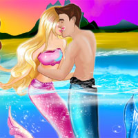 play Barbie Mermaid Kissing