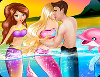 play Barbie Mermaid Kissing