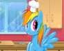 Rainbow Dash Cooking M&M Cake