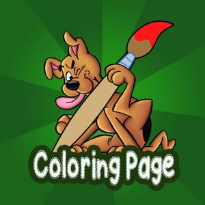 Easy Paint Coloring Page Game For Kids - Scooby Doo Version
