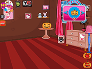 play Hello Kitty Halloween Room Decoration