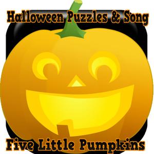 Halloween Puzzles & Song- Five Little Pumpkins